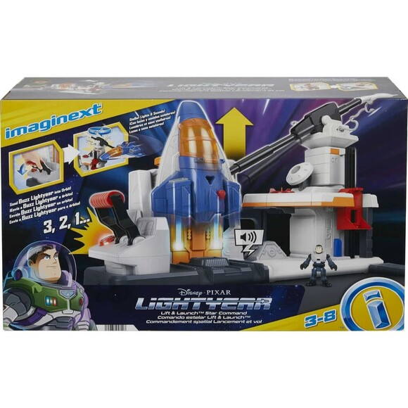 Disney & Pixar Lightyear Imaginext Lift & Launch Star Command Playset w/ Buzz - Picture 1 of 4